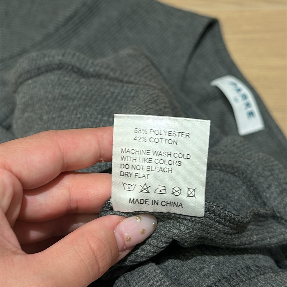 Brand new PARKE Gray Short waffle Sleeve T-Shirt size medium - Picture 6 of 6